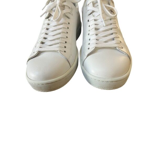 Kenzo Paris Size 40 Tennix Sneakers White Leather Women‎ Logo Lace-up Low-top - Picture 8 of 10